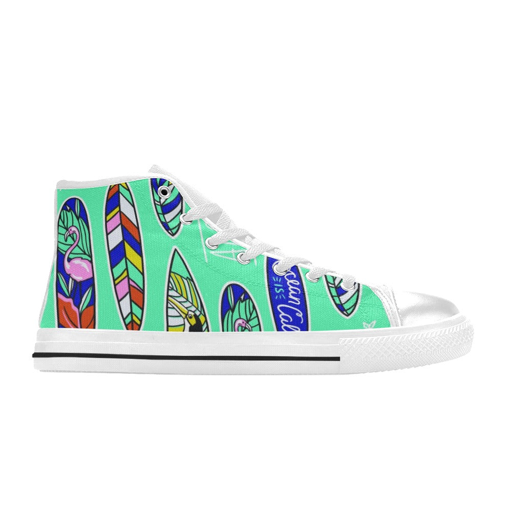Surfboards - High Top Canvas Shoes for Kids Kids High Top Canvas Shoes