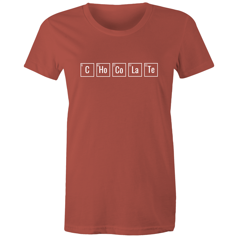 Chocolate Symbols - Women's T-shirt Coral Womens T-shirt Science Womens