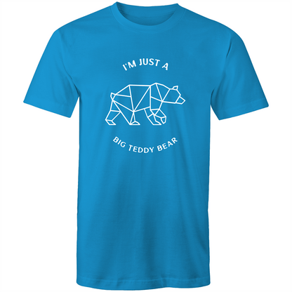 Teddy Bear - Mens T-Shirt Arctic Blue Mens T-shirt animal Funny Mens