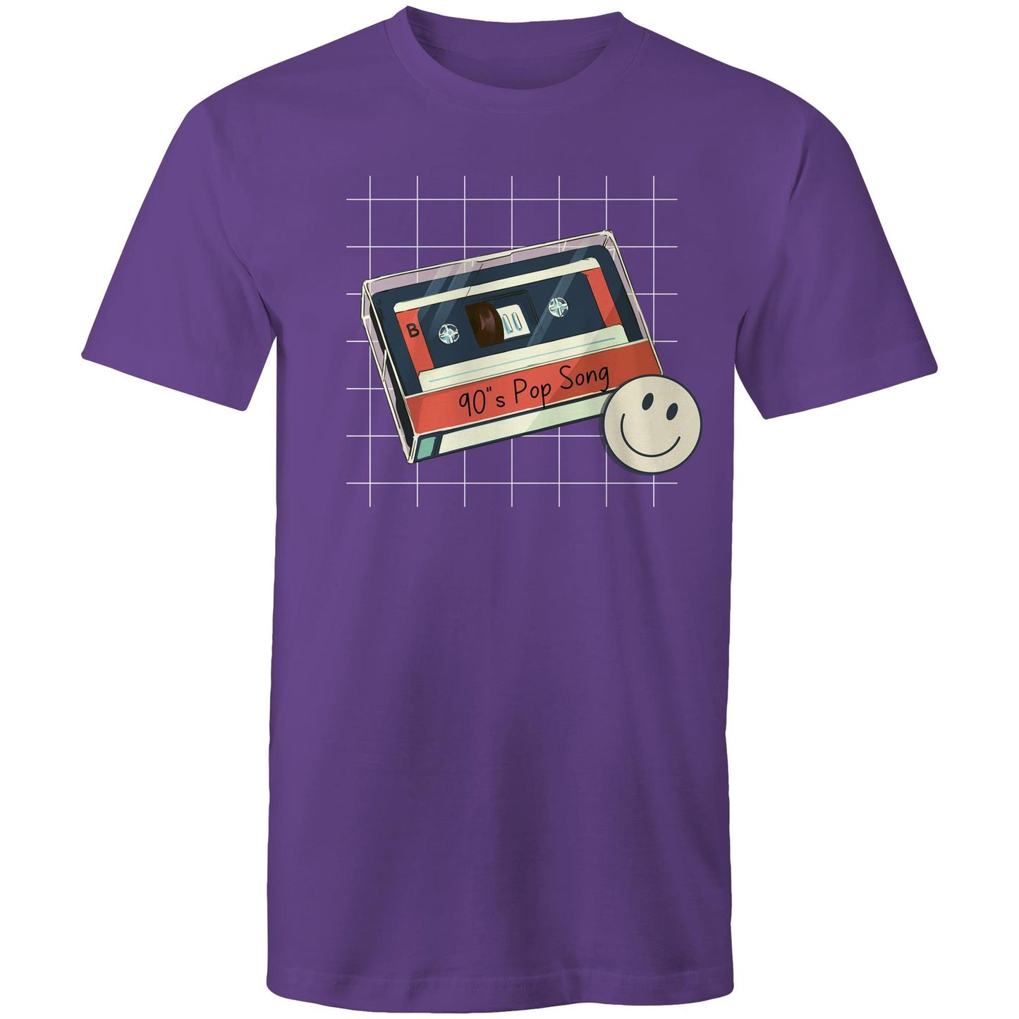90's Pop Song - Mens T-Shirt Purple Mens T-shirt Music Retro