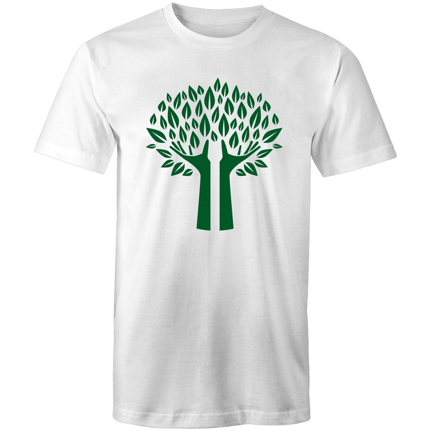 Green Tree - Mens T-Shirt White Mens T-shirt Environment Mens Plants