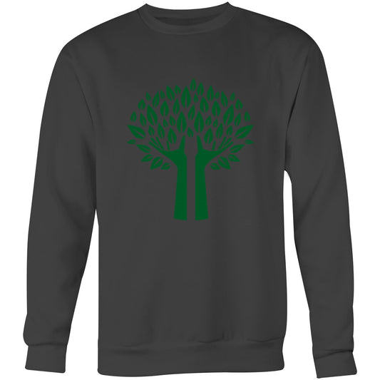Green Tree - Crew Sweatshirt Coal Sweatshirt Environment Mens Plants Womens