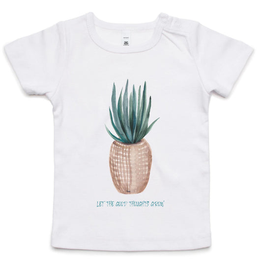 Let The Good Thoughts Grow - Baby T-shirt White Baby T-shirt kids Plants