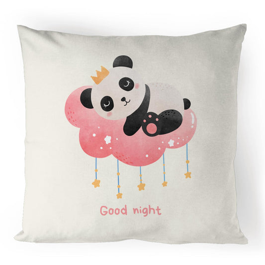 Good Night Panda - 100% Linen Cushion Cover Default Title Linen Cushion Cover