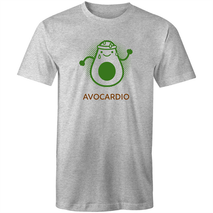 Avocardio - Short Sleeve T-shirt Grey Marle Fitness T-shirt Fitness Mens Womens