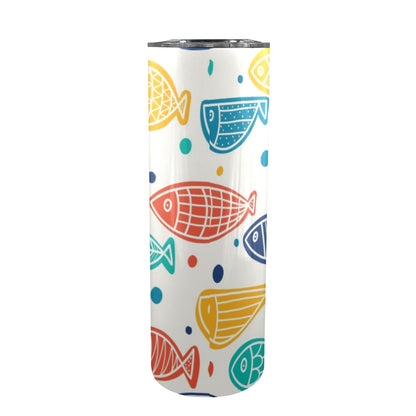 Fish - 20oz Tall Skinny Tumbler with Lid and Straw 20oz Tall Skinny Tumbler with Lid and Straw