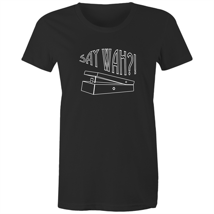 Say Wah - Women's T-shirt Black Womens T-shirt Music Womens