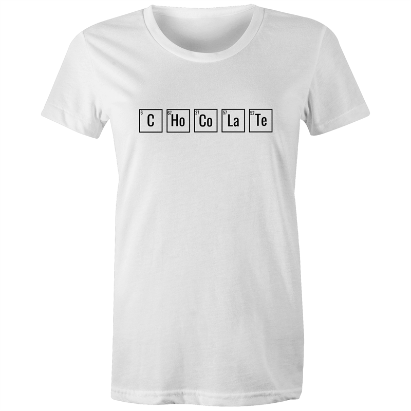 Chocolate Symbols - Women's T-shirt White Womens T-shirt Science Womens