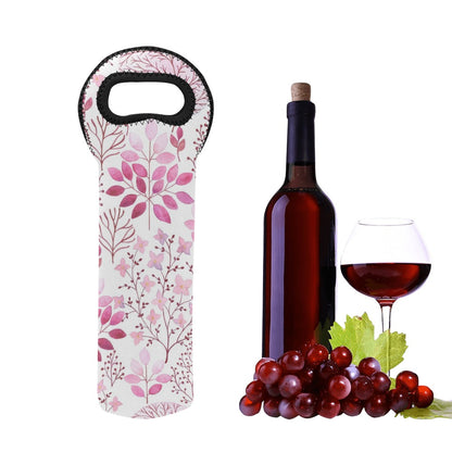 Pink Floral - Neoprene Wine Bag Wine Bag
