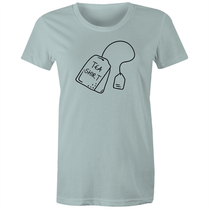 Tea Shirt - Women's T-shirt Pale Blue Womens T-shirt Tea Womens
