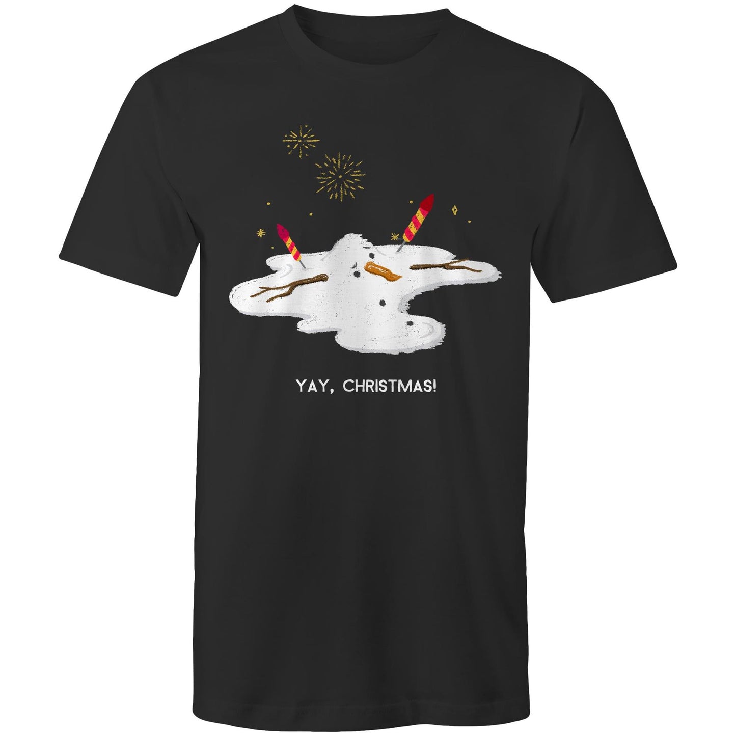Yay, Christmas - Mens T-Shirt Black Christmas Mens T-shirt Merry Christmas