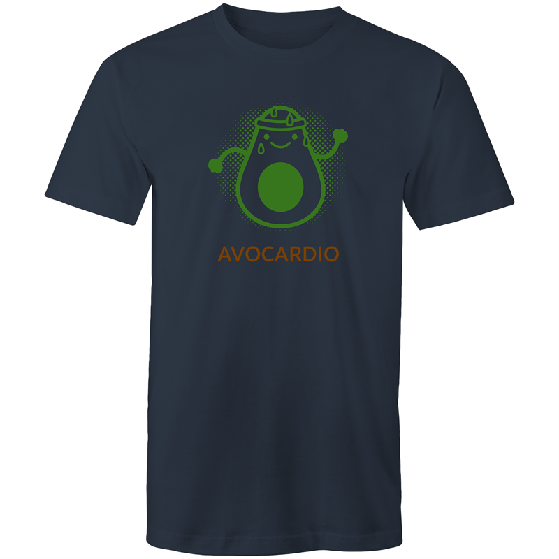 Avocardio - Short Sleeve T-shirt Navy Fitness T-shirt Fitness Mens Womens
