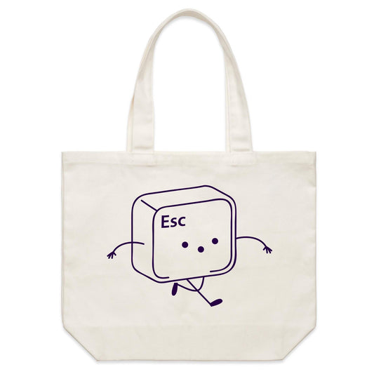 Esc, Escape Key - Shoulder Canvas Tote Bag Default Title Shoulder Tote Bag Tech