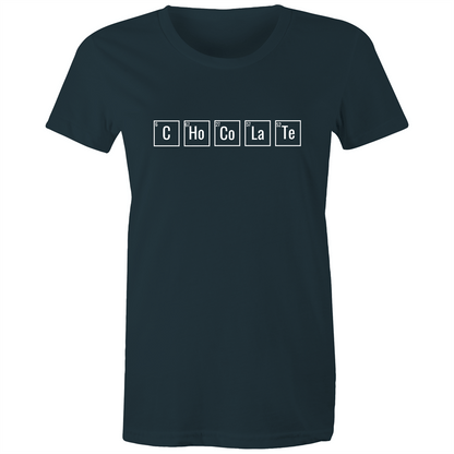 Chocolate Symbols - Women's T-shirt Indigo Womens T-shirt Science Womens
