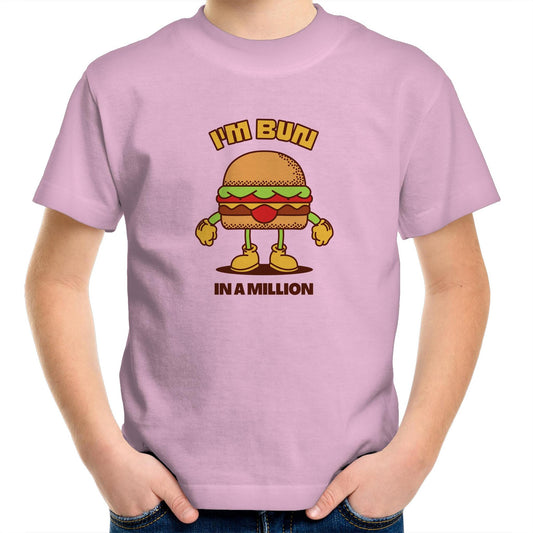 I'm Bun In A Million - Kids Youth Crew T-Shirt Pink Kids Youth T-shirt