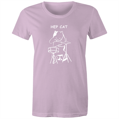 Hep Cat - Women's T-shirt Lavender Womens T-shirt Music Womens