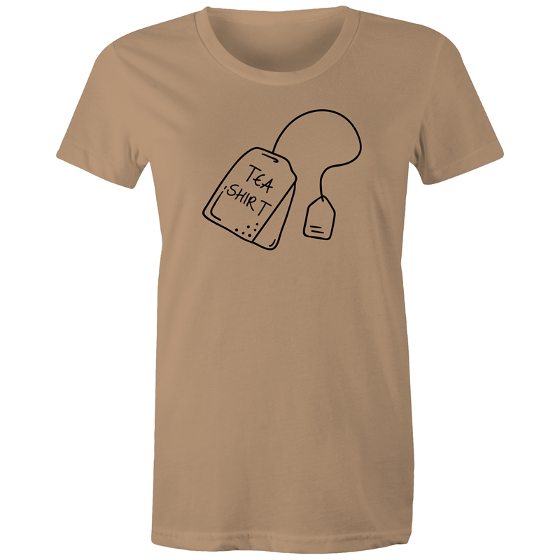 Tea Shirt - Women's T-shirt Tan Womens T-shirt Tea Womens