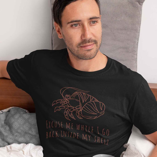 Hermit Crab Introvert - Mens T-Shirt Mens T-shirt animal Funny Mens