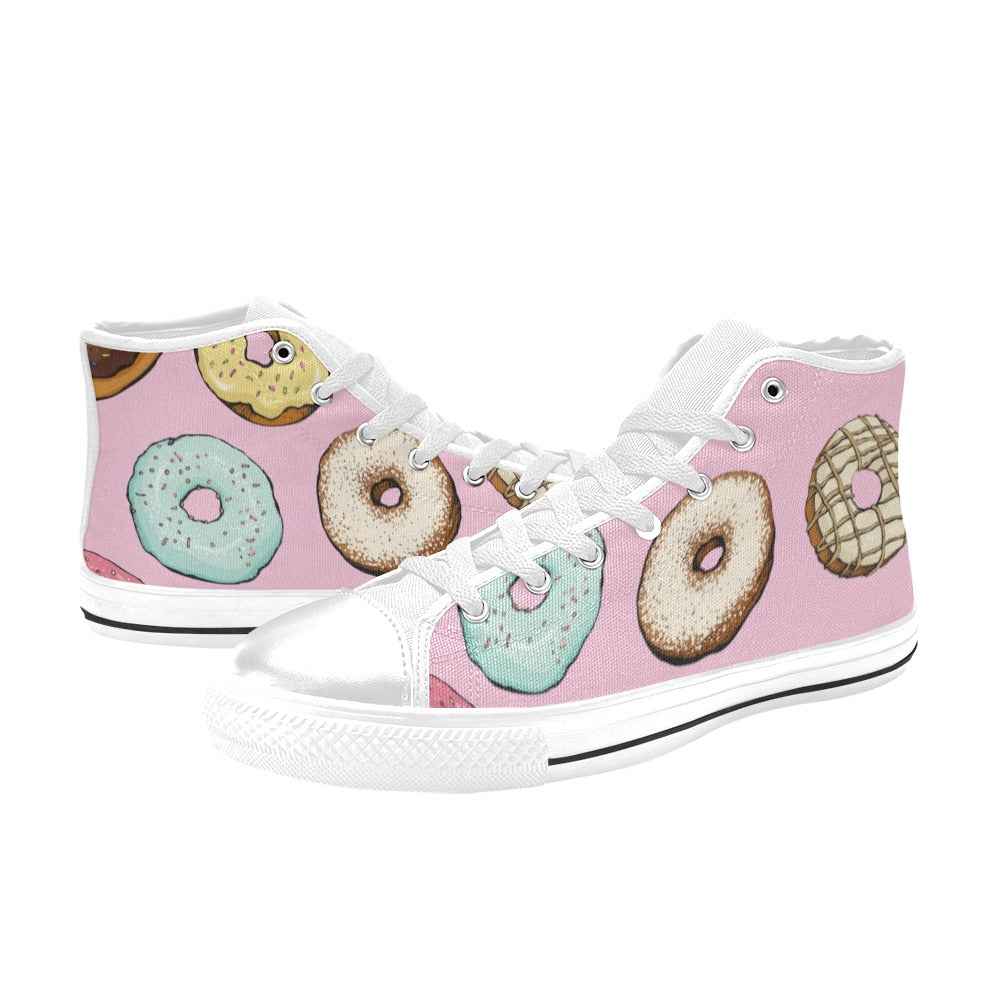 Doughnuts - High Top Canvas Shoes for Kids Kids High Top Canvas Shoes