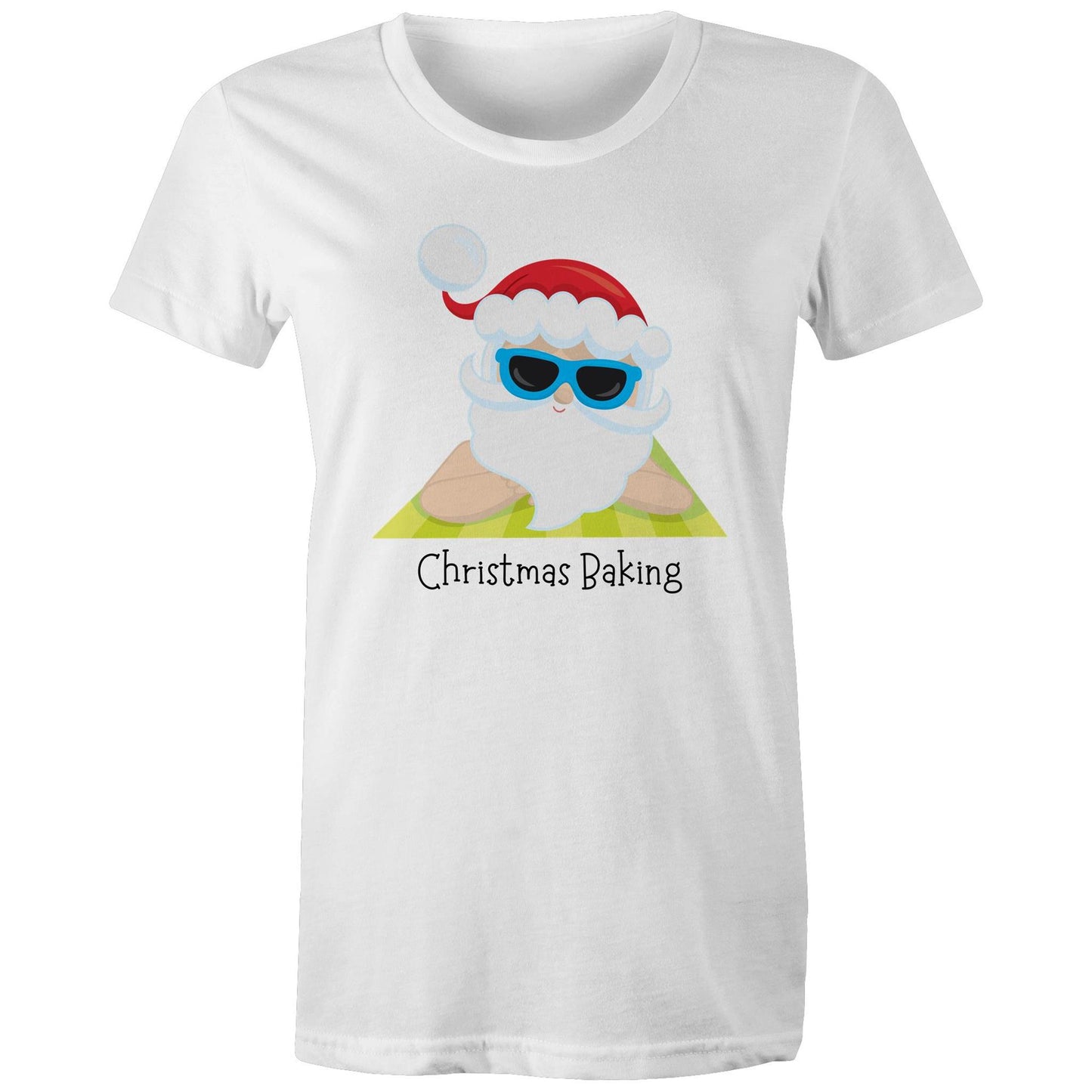 Christmas Baking - Womens T-shirt White Christmas Womens T-shirt Merry Christmas