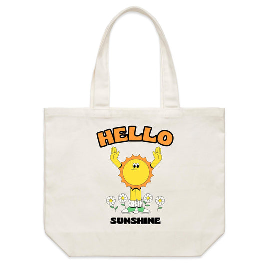 Hello Sunshine - Shoulder Canvas Tote Bag Default Title Shoulder Tote Bag Retro Summer