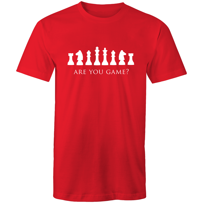 Are You Game - Mens T-Shirt Red Mens T-shirt Games Mens