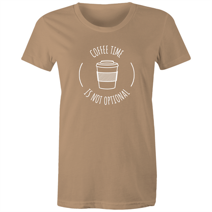 Coffee Time - Women's T-shirt Tan Womens T-shirt Coffee Womens