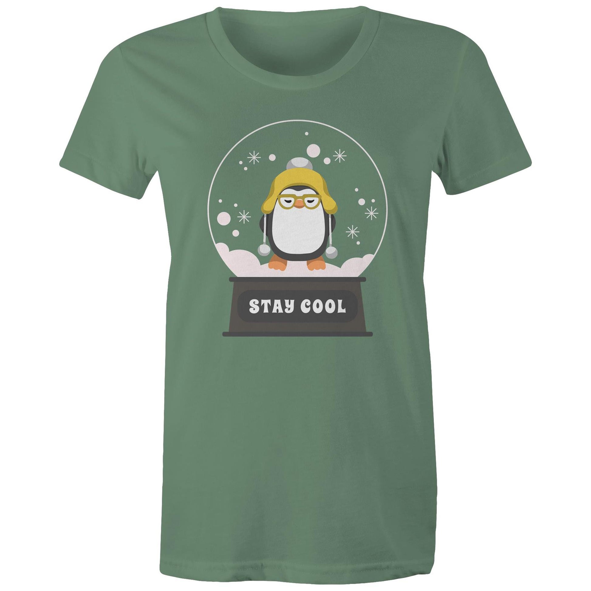 Stay Cool - Womens T-shirt Sage Christmas Womens T-shirt Merry Christmas