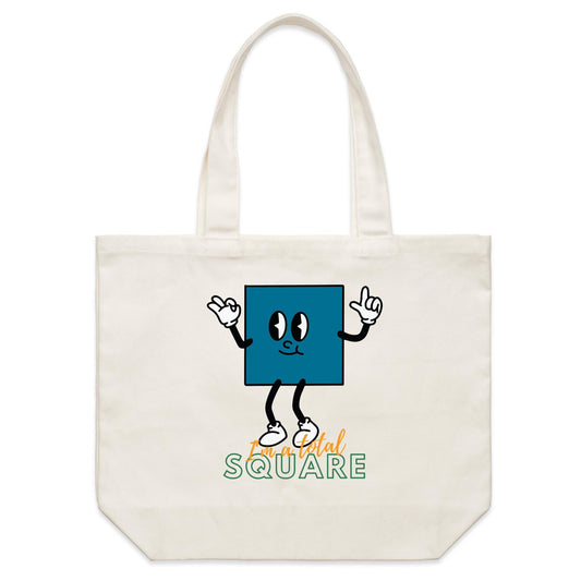 I'm A Total Square - Shoulder Canvas Tote Bag Default Title Shoulder Tote Bag Funny Maths Science