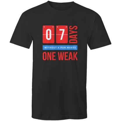 7 Days Without A Pun - Mens T-Shirt Black Mens T-shirt Funny