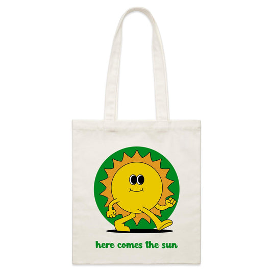 Here Comes The Sun - Parcel Canvas Tote Bag Default Title Parcel Tote Bag Retro Summer