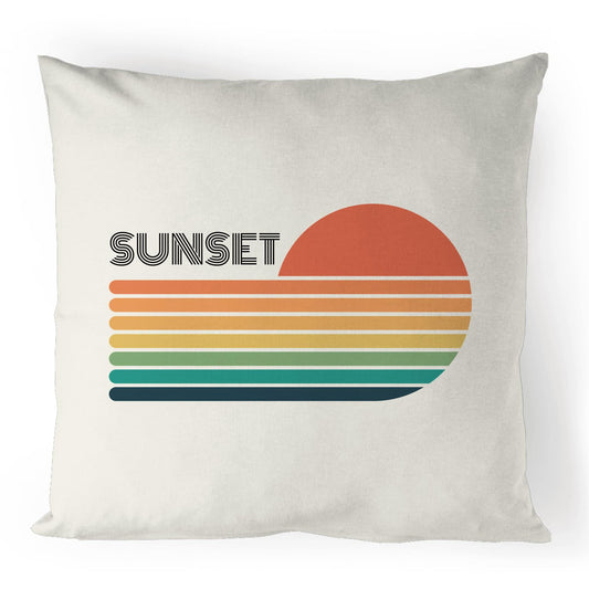 Retro Sunset - 100% Linen Cushion Cover Default Title Linen Cushion Cover