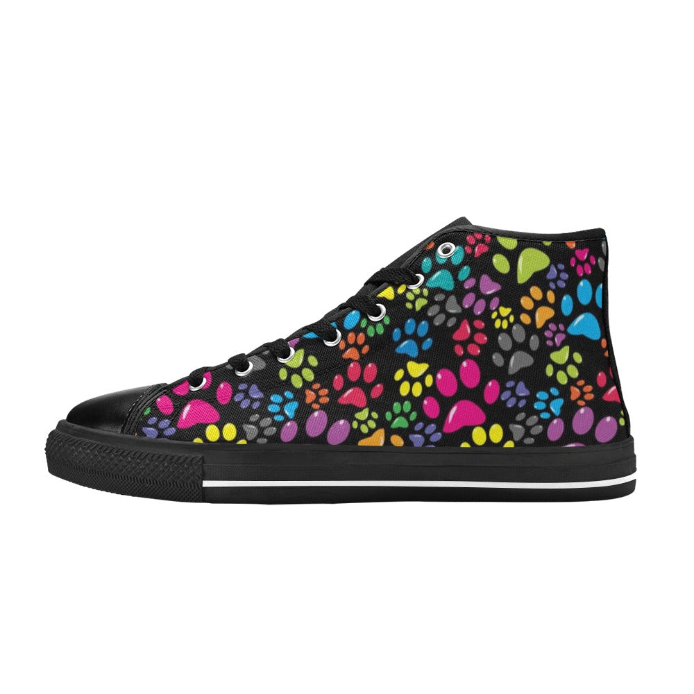 Dog Paws - High Top Canvas Shoes for Kids Kids High Top Canvas Shoes