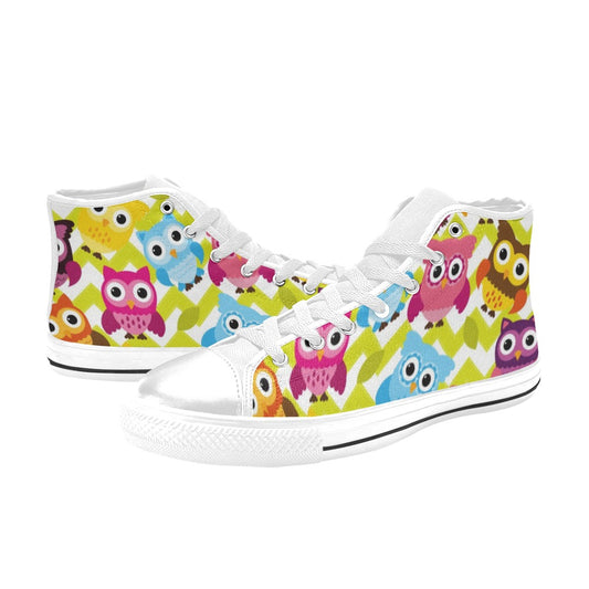 Owls - High Top Canvas Shoes for Kids Kids High Top Canvas Shoes
