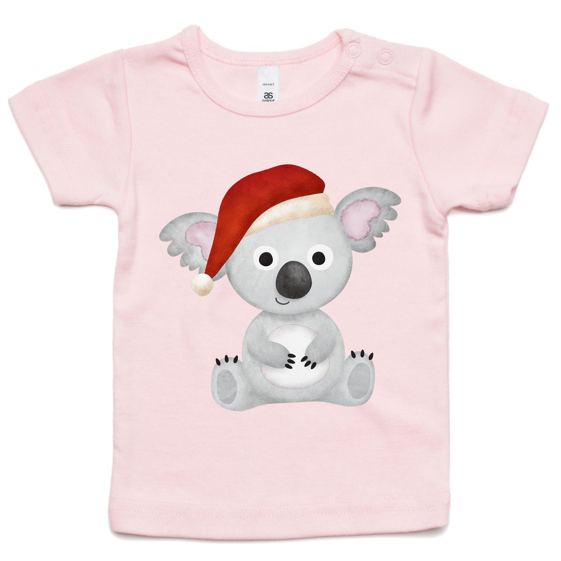 Christmas Koala - Baby T-shirt Pink Christmas Baby T-shirt Merry Christmas