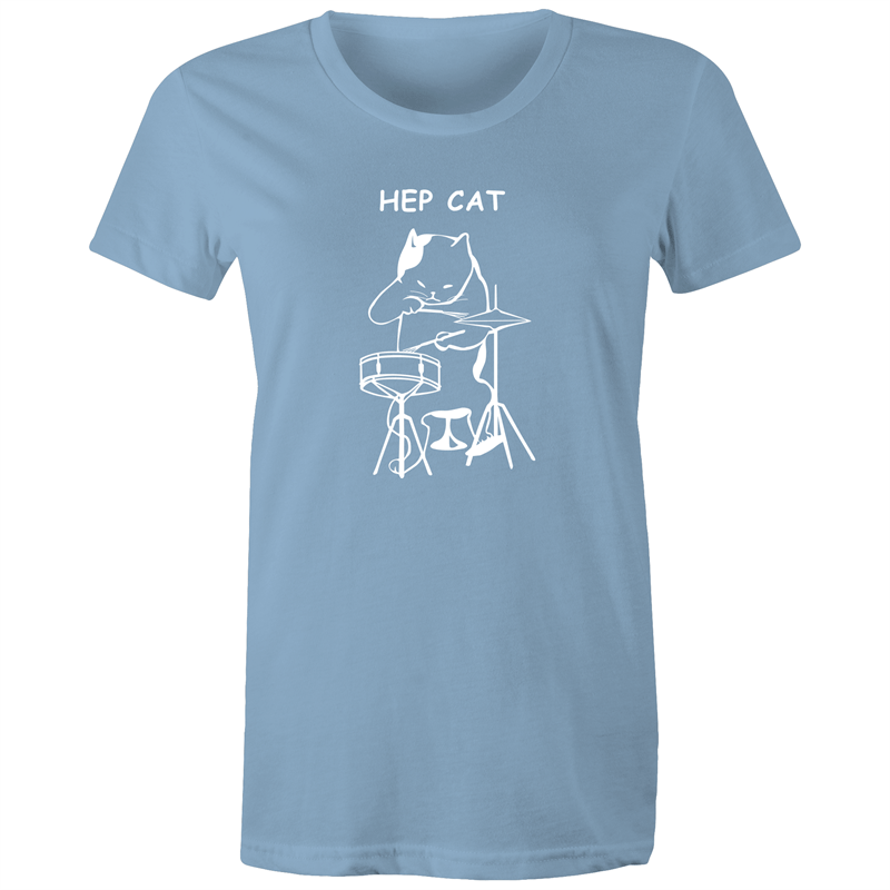 Hep Cat - Women's T-shirt Carolina Blue Womens T-shirt Music Womens