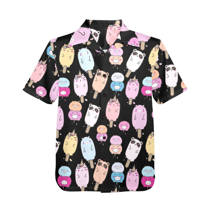 Cute Animal Ice Blocks - Mens Hawaiian Shirt Mens Hawaiian Shirt