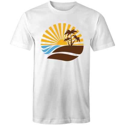 Vintage Surf - Mens T-Shirt White Mens T-shirt Mens Retro Summer Surf