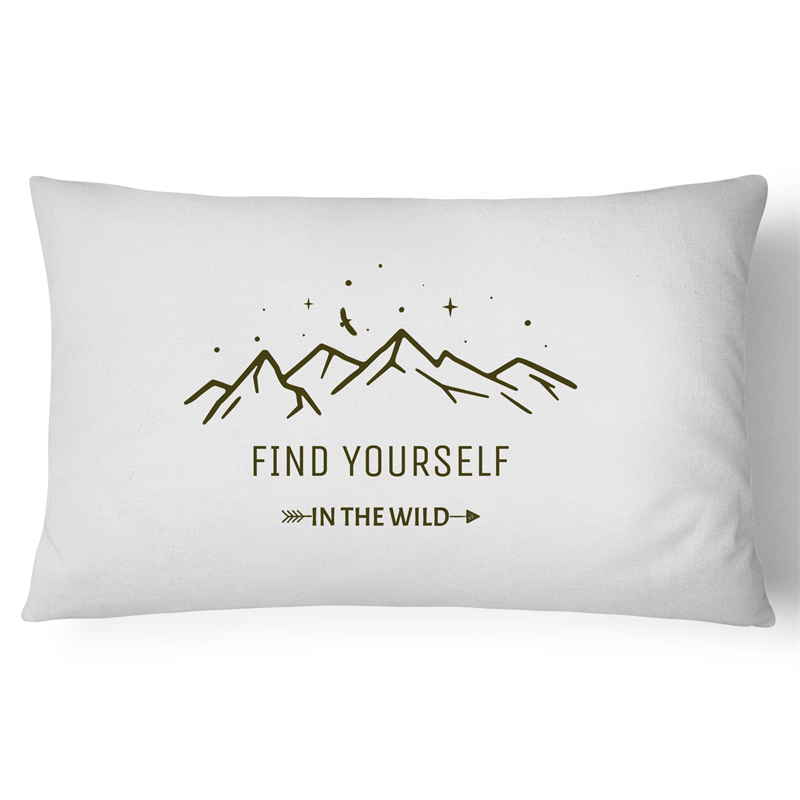 Find Yourself In The Wild - 100% Cotton Pillow Case White One-Size Pillow Case kids Summer