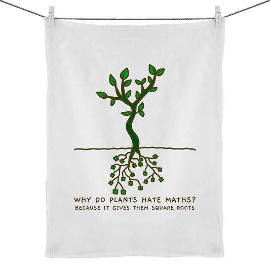 Square Roots - 50% Linen 50% Cotton Tea Towel Default Title Tea Towel
