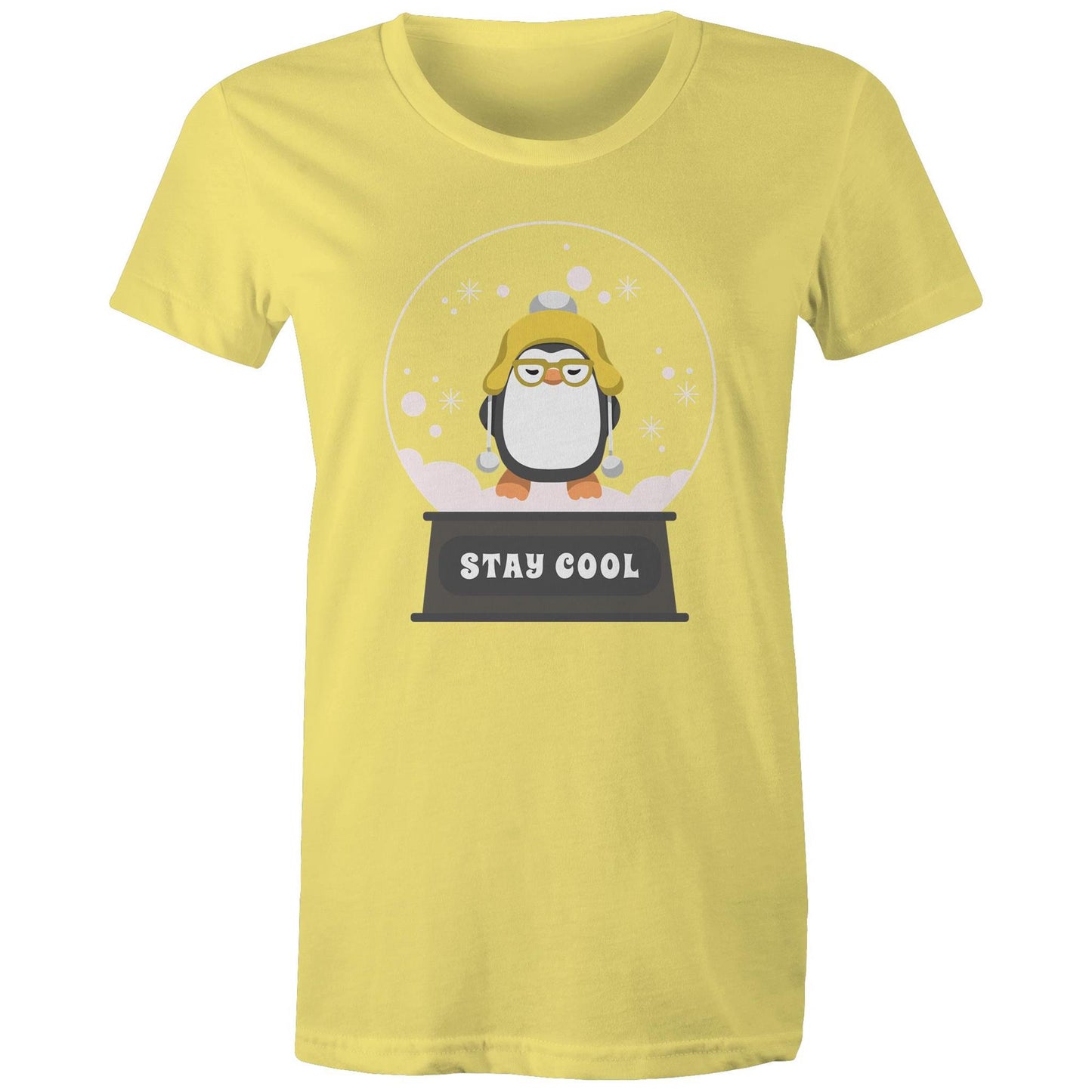 Stay Cool - Womens T-shirt Yellow Christmas Womens T-shirt Merry Christmas