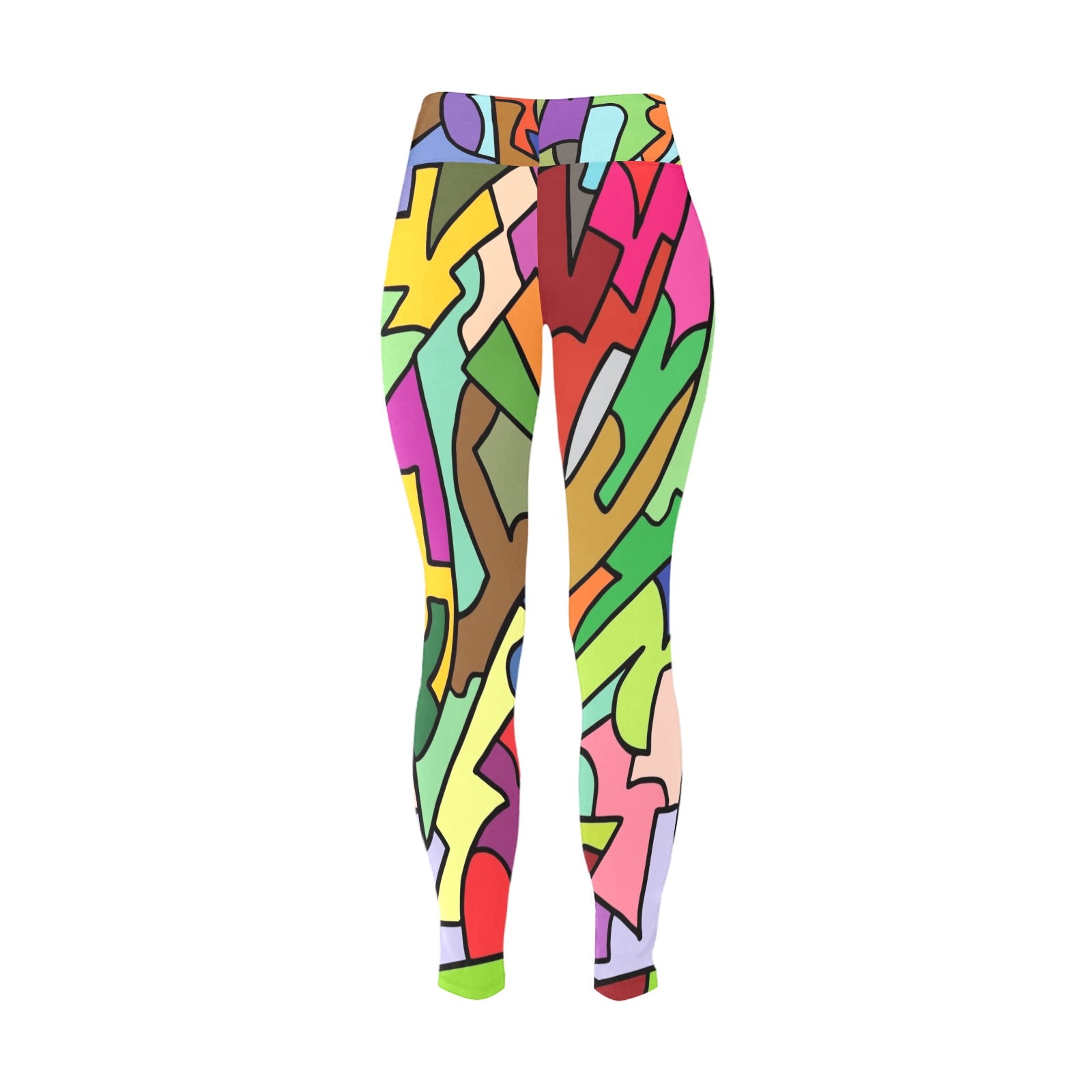 Bright Abstract - Women's Plus Size High Waist Leggings Women's Plus Size High Waist Leggings