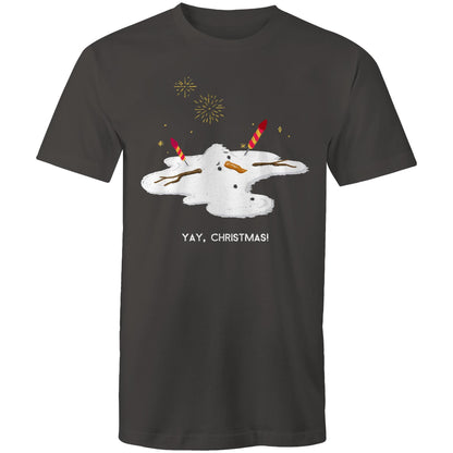 Yay, Christmas - Mens T-Shirt Charcoal Christmas Mens T-shirt Merry Christmas