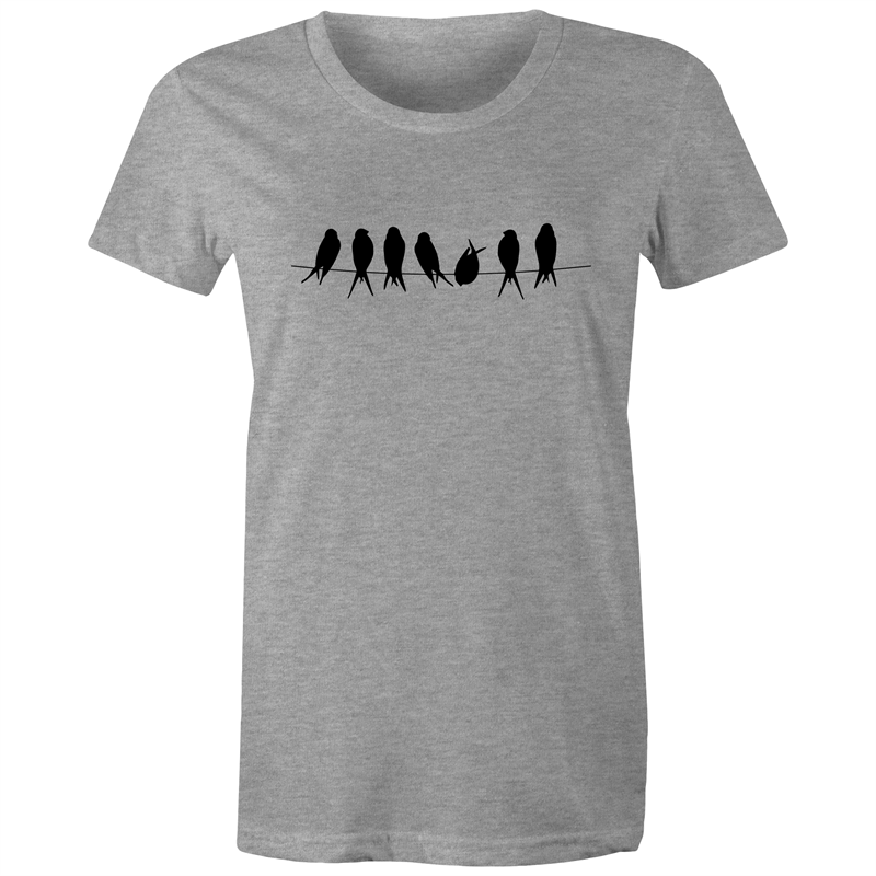 Birds - Women's T-shirt Grey Marle Womens T-shirt animal Womens