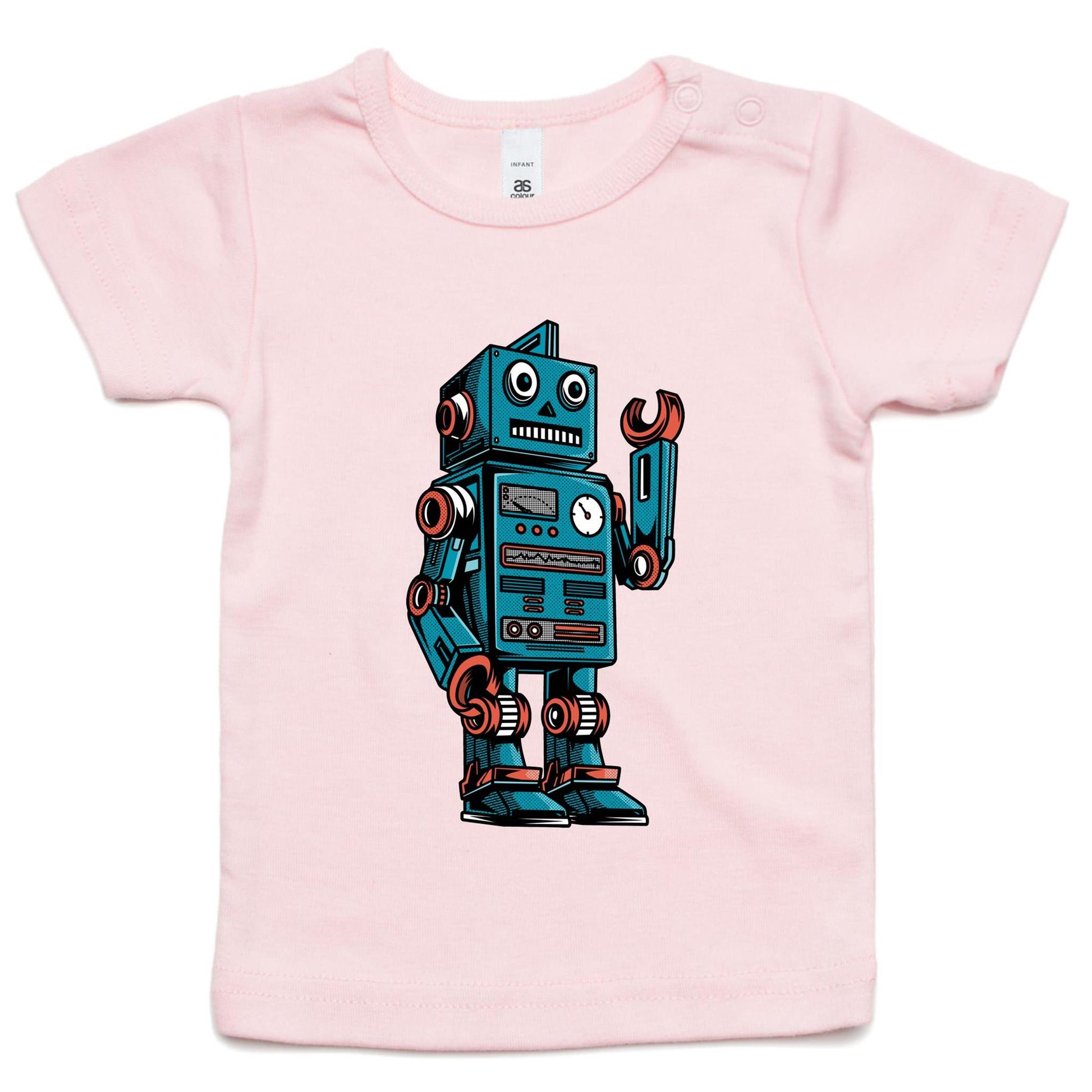 Robot - Baby T-shirt Pink Baby T-shirt Sci Fi