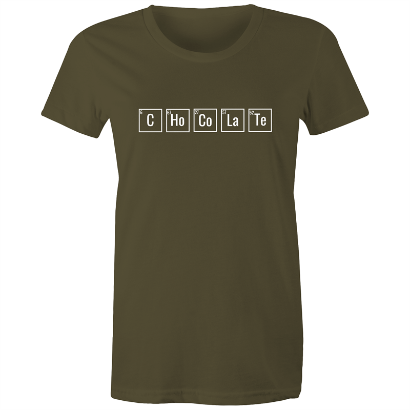 Chocolate Symbols - Women's T-shirt Army Womens T-shirt Science Womens