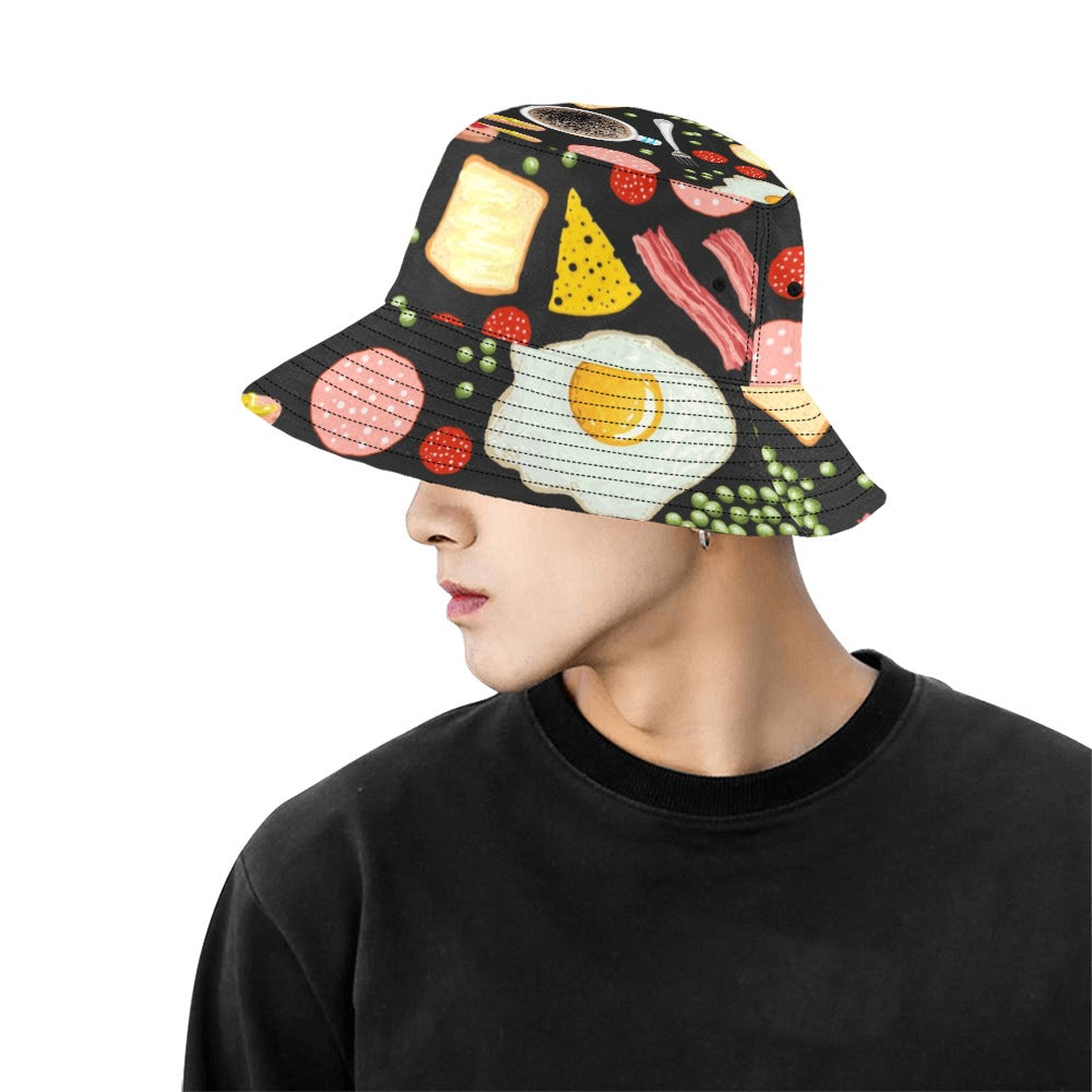 Breakfast Food - Bucket Hat for Men All Over Print Bucket Hat for Men Food