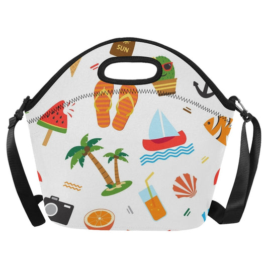 Beach Time - Neoprene Lunch Bag/Large Neoprene Lunch Bag/Large Summer