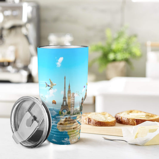 It's A Small World - 30oz Insulated Stainless Steel Mobile Tumbler 30oz Insulated Stainless Steel Mobile Tumbler