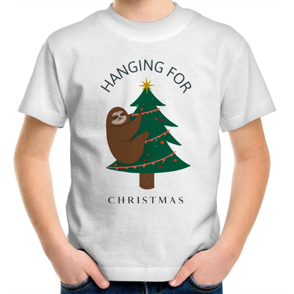 Hanging For Christmas - Kids Youth Crew T-Shirt White Christmas Kids T-shirt Merry Christmas